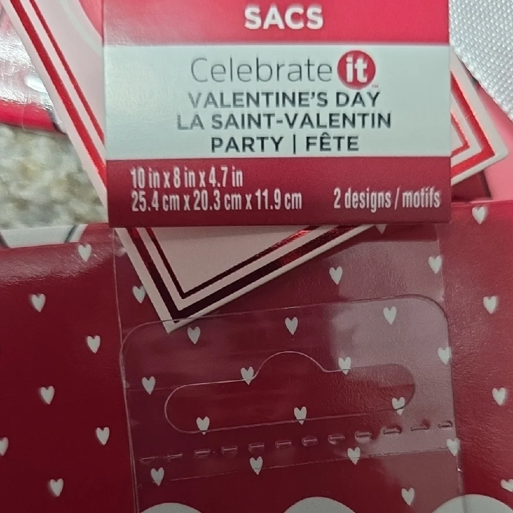 Celebrate It Valentine's Day Gift Bags - Red, Pink, White
